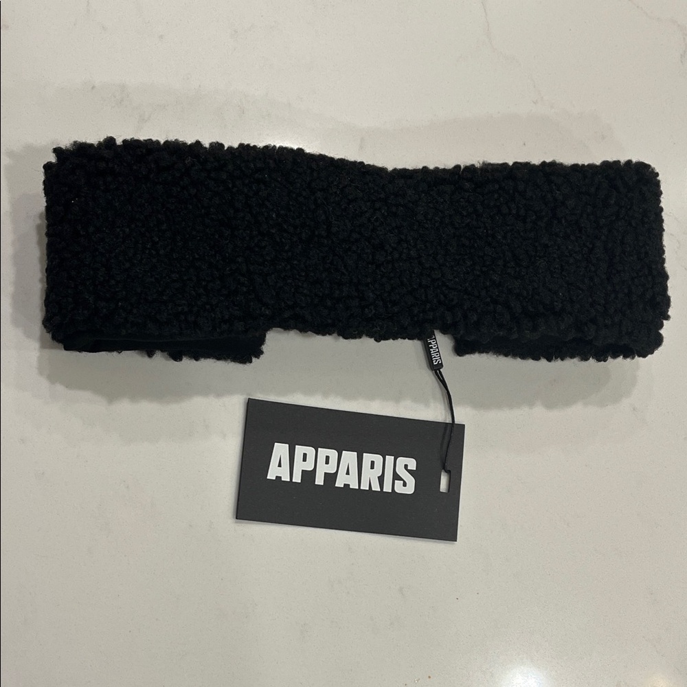 Apparis Black Teddy Fleece Headband